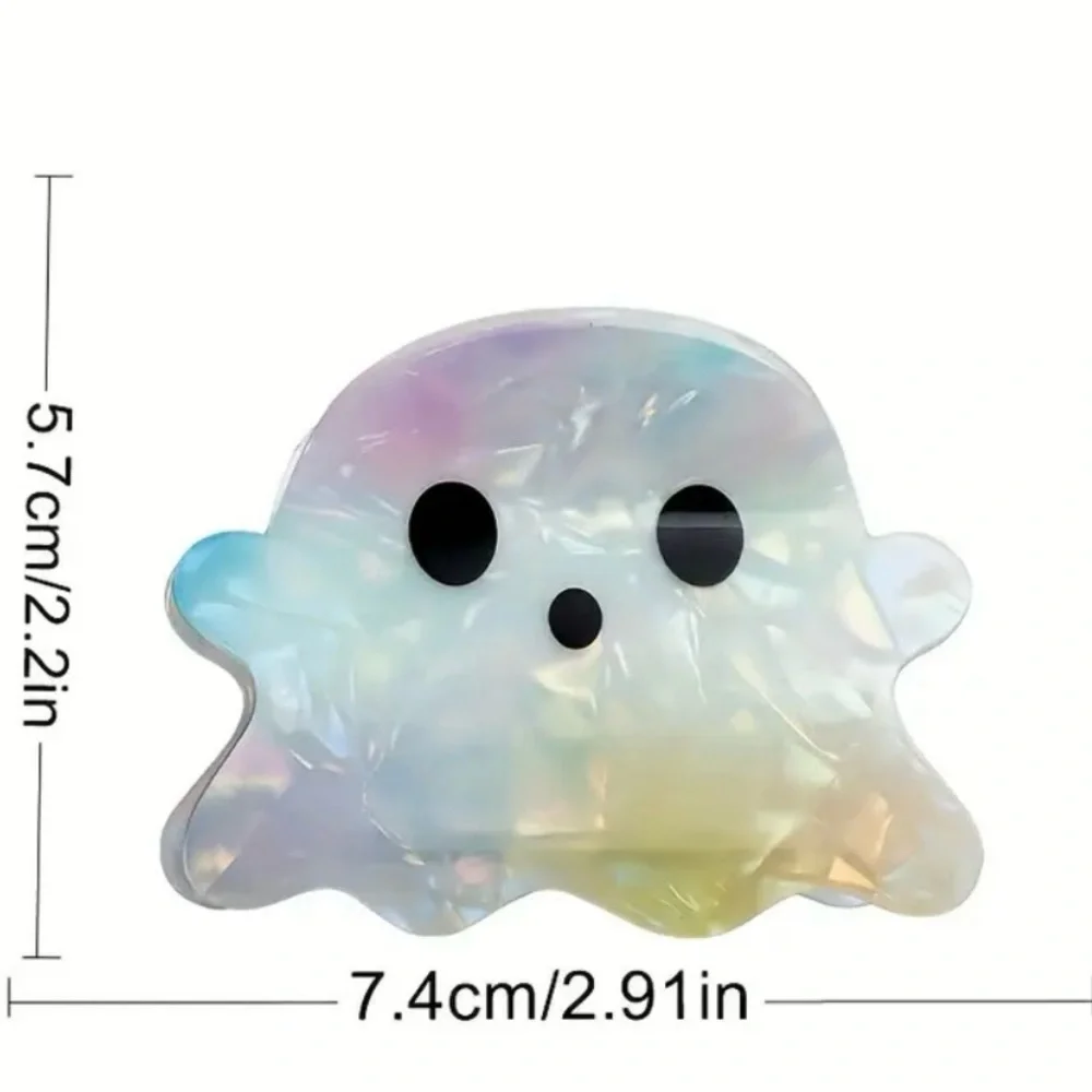 Iridescent Ghost Shaped Hair Clip